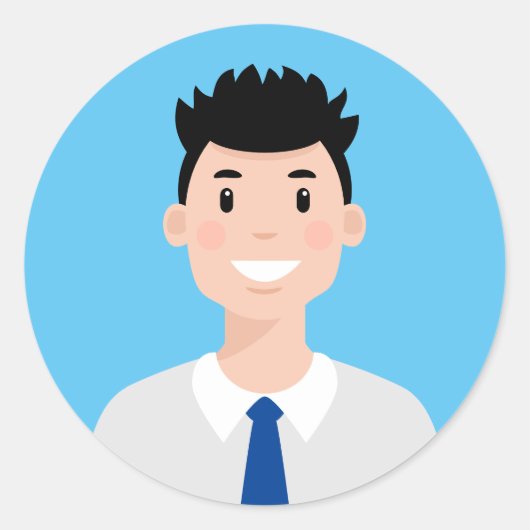 Professionele arbeider Avatar Classic Round Sticke Ronde Sticker (Voorkant)