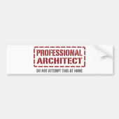 Professionele architect bumpersticker (Voorkant)