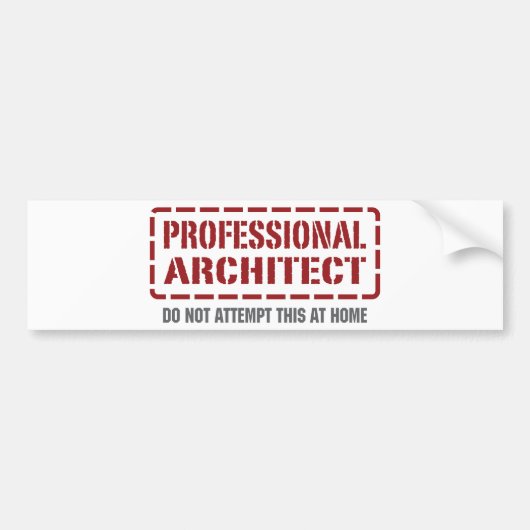 Professionele architect bumpersticker (Voorkant)