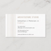 Professionele architect elegante ontwerper modern visitekaartje (Achterkant)
