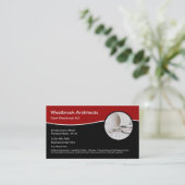 Professionele architect en architectuur visitekaartje (Staand voorkant)