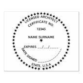 Professionele architect met vergunning geregistree rubberstempel (Afrduk)