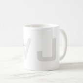 Professionele architect Monogram Zwart-wit Koffiemok (Voorkant rechts)