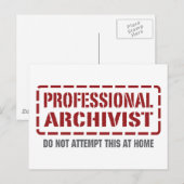 Professionele archivist briefkaart (Voorkant / Achterkant)