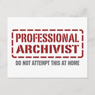 Professionele archivist briefkaart
