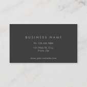 Professionele art Deco Elegant Black Visitekaartje (Achterkant)