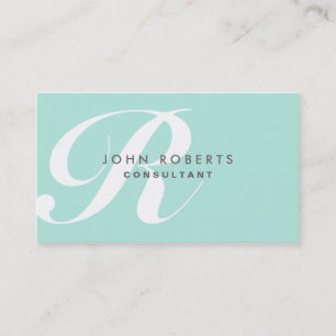 Professionele artiest Elegant Monogram Blue Visitekaartje
