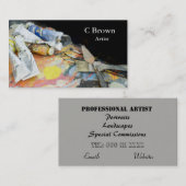 Professionele artiest verven en penselen visitekaartje (Voorkant / Achterkant)