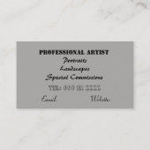 Professionele artiest verven en penselen visitekaartje (Achterkant)