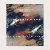 Professionele artiest visitekaartje (Buitenkant ongevouwen)