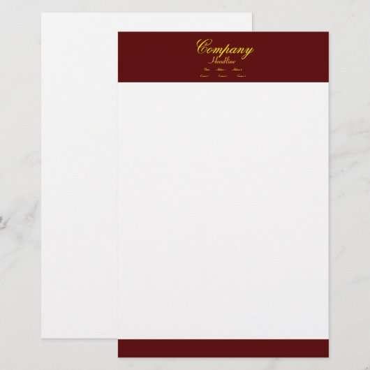 Professionele artikelen briefpapier (Voorkant / Achterkant)