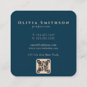 Professionele artistieke boom, monogrammen QR Vierkante Visitekaartje (Achterkant)