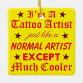 Professionele artistieke kunstenaar als een gewone keramisch ornament (Voorkant)