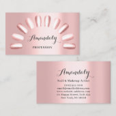 Professionele artistieke nagels Manicure Pink VIP Visitekaartje (Voorkant / Achterkant)