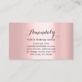 Professionele artistieke nagels Manicure Pink VIP Visitekaartje (Achterkant)