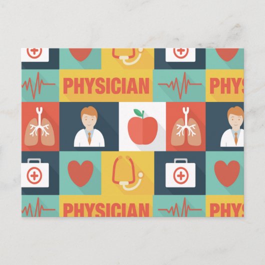 Professionele arts Iconisch Ontworpen Briefkaart (Voorkant)