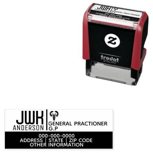 Professionele Artsen gezondheidszorg DIY caduceus  Zelfinktende Stempel (In situ)