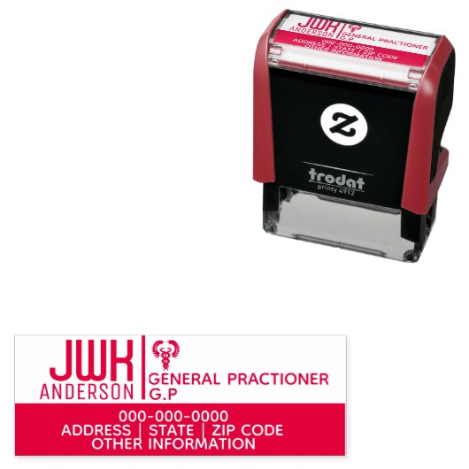 Professionele Artsen gezondheidszorg DIY caduceus Zelfinktende Stempel (In situ)