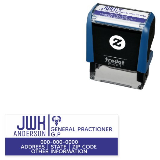Professionele Artsen gezondheidszorg DIY logo cadu Zelfinktende Stempel (In situ)
