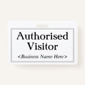 Professionele "Authorization Visitor"-badge Badge (Achterkant)
