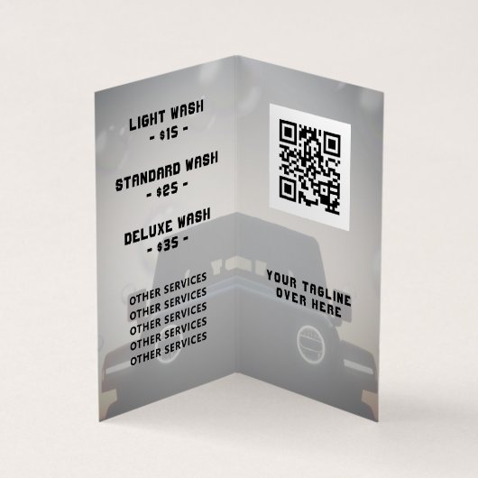 Professionele auto bij schemering afbeelding visitekaartje (Binnen)