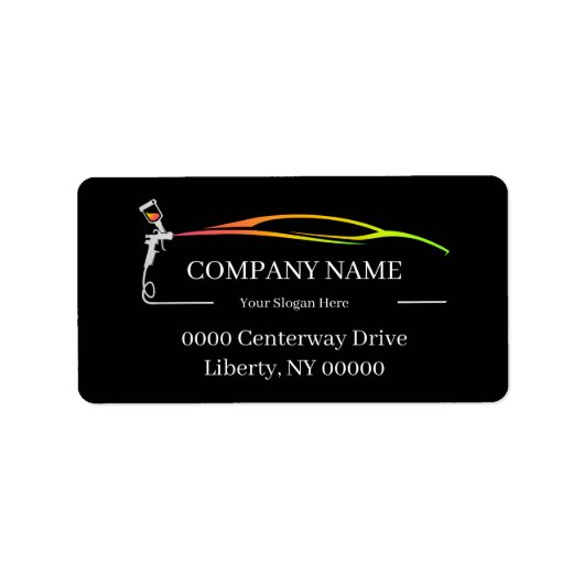 Professionele Auto Body Paint Shop Automobiel Etiket (Voorkant)