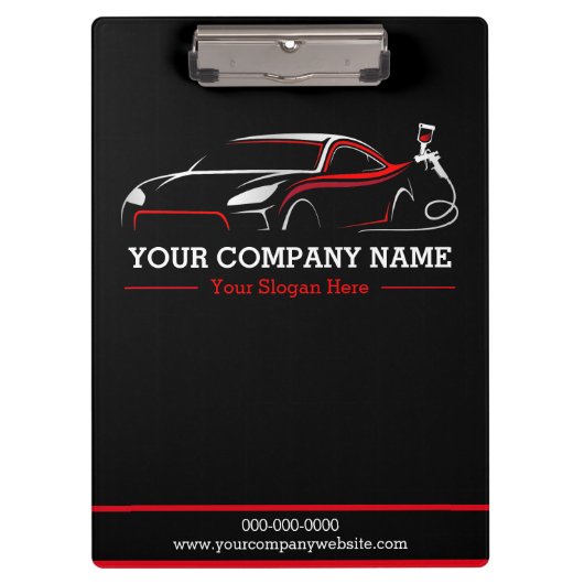 Professionele Auto Body Paint Shop Automobiel Klembord (Voorkant)