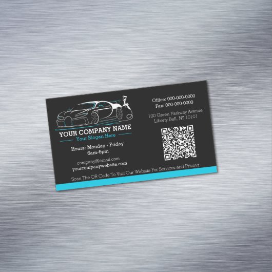 Professionele Auto Body Paint Shop Automobiel Magnetisch Visitekaartje (Voorbeeld)