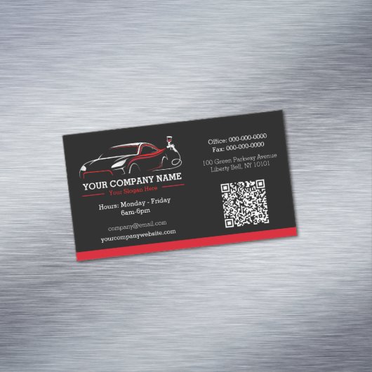Professionele Auto Body Paint Shop Automobiel Magnetisch Visitekaartje (Voorbeeld)