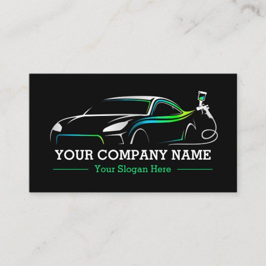 Professionele Auto Body Paint Shop Automobiel Visitekaartje (Voorkant)