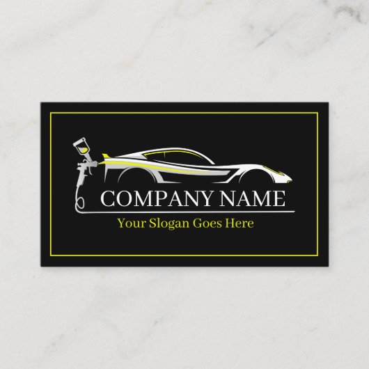 Professionele Auto Body Paint Shop Automobiel Visitekaartje (Voorkant)