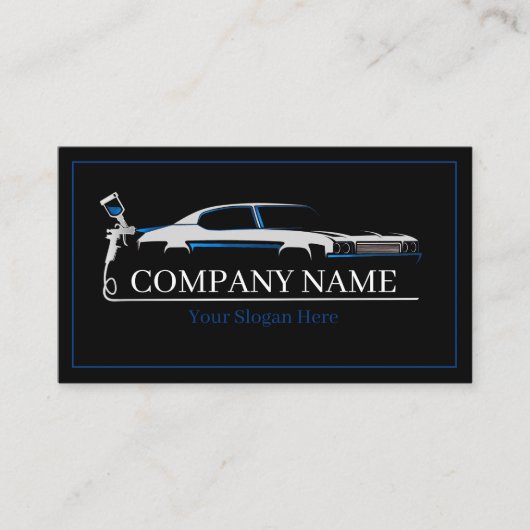 Professionele Auto Body Paint Shop Automobiel Visitekaartje (Voorkant)
