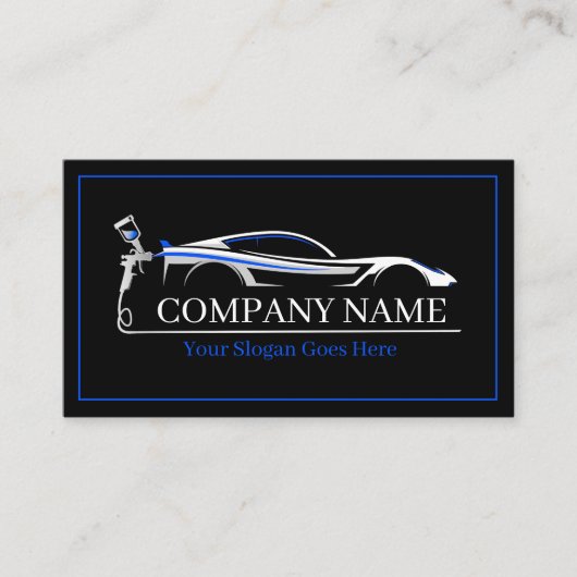 Professionele Auto Body Paint Shop Automobiel Visitekaartje (Voorkant)