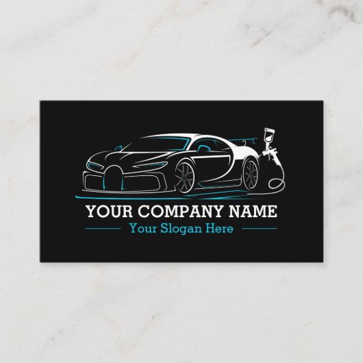 Professionele Auto Body Paint Shop Automobiel Visitekaartje (Voorkant)