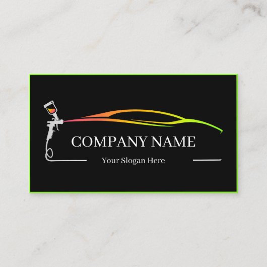 Professionele Auto Body Paint Shop Automobiel Visitekaartje (Voorkant)