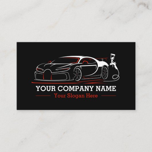 Professionele Auto Body Paint Shop Automobiel Visitekaartje (Voorkant)