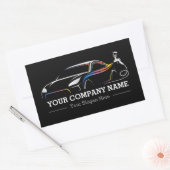 Professionele Auto Body Paint Shop Automotive Labe Rechthoekige Sticker (Envelop)
