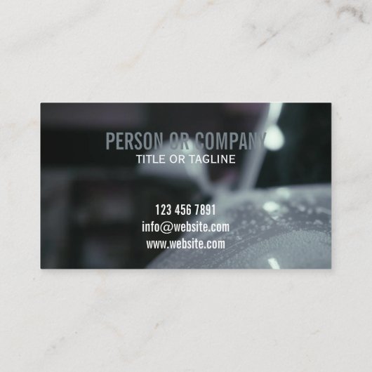Professionele Auto Detailing Logo Mobile Car Wash Visitekaartje (Achterkant)