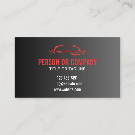 Professionele Auto Detailing Logo Mobile Car Wash Visitekaartje (Achterkant)