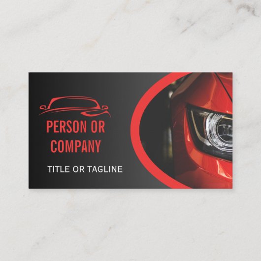 Professionele Auto Detailing Logo Mobile Car Wash Visitekaartje (Voorkant)