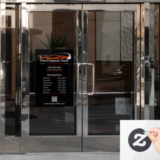 Professionele auto detaillering auto wassen Bedrij Raamsticker (Kantoordeur)
