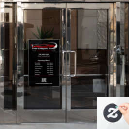 Professionele auto detaillering auto wassen Bedrij Raamsticker