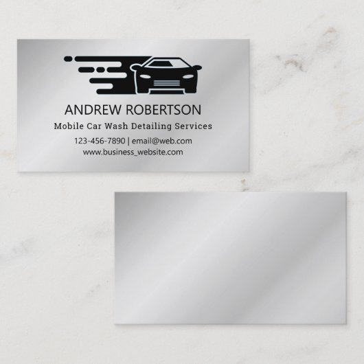Professionele auto met automatische informatie ove visitekaartje (Voorkant / Achterkant)