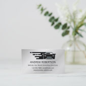 Professionele auto met automatische informatie ove visitekaartje (Staand voorkant)