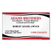 Professionele Auto Repair Magnetisch Visitekaartje (Voorkant)