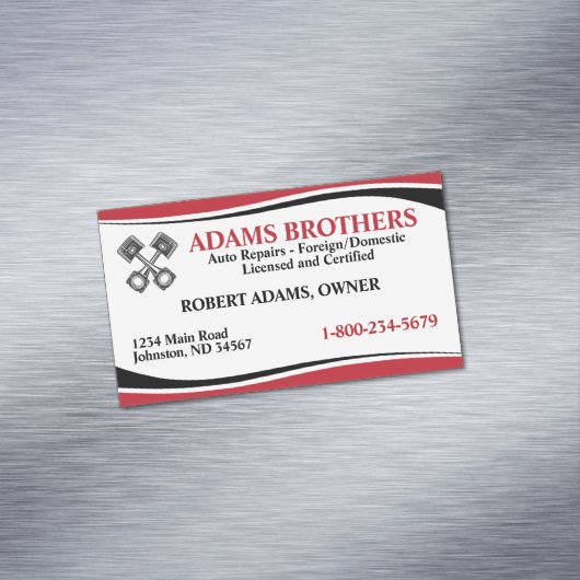 Professionele Auto Repair Magnetisch Visitekaartje (Voorbeeld)