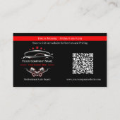 Professionele auto reparatie, Auto Mechanic Visitekaartje (Achterkant)