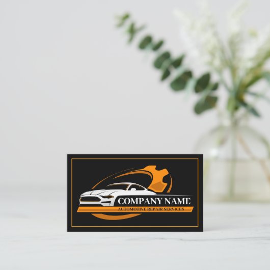 Professionele auto reparatie, Auto Mechanic Visitekaartje (Staand voorkant)