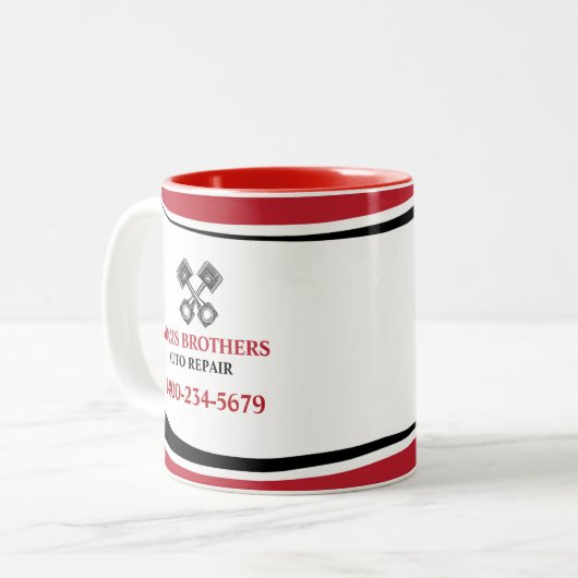 Professionele Auto Reparatie Mok (Voorkant links)