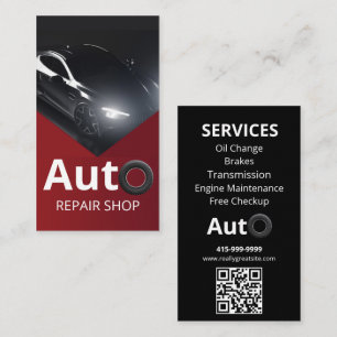 Professionele Auto Reparatie Shop QR Code Visitekaartje